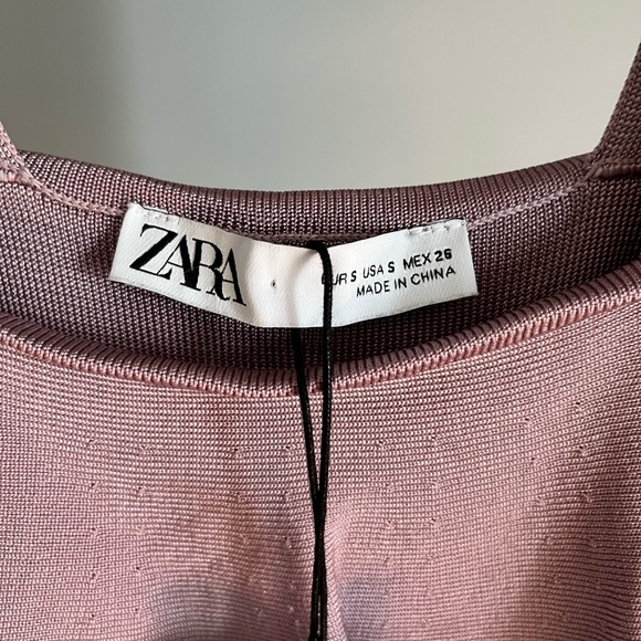 🌻3/25$ New with tags Zara Lilac ruffle crop top Small - Picture 3 of 8